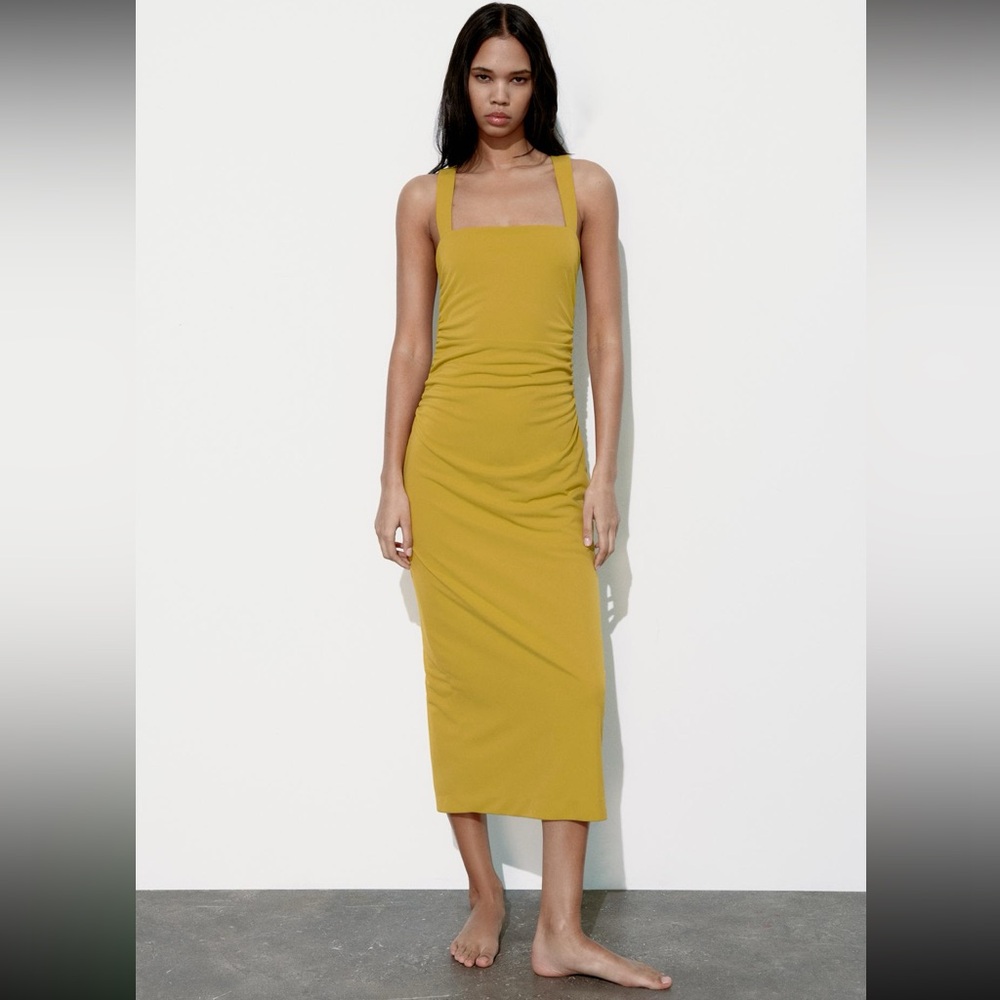 Zara Draped Open Back Dress